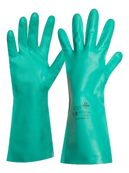 Guante acrilo-nitrilo Nº (10) XL liviano verde Largo 33cm 2390 BIL-VEX