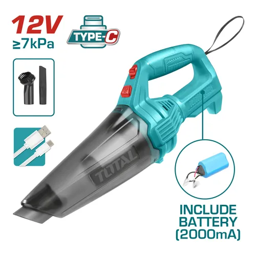 Aspiradora de Mano 7 Pa 12V recargable tipo C batería incluida  TVLI2026 V0V0AI000 TOTAL