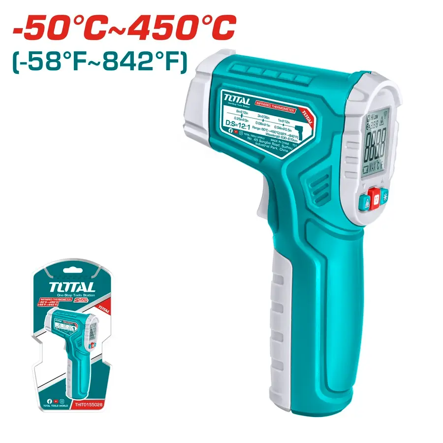 Pirometro digital -30º/+ 550ºC laser infrarrojo THIT0155028 XTS0T001O TOTAL