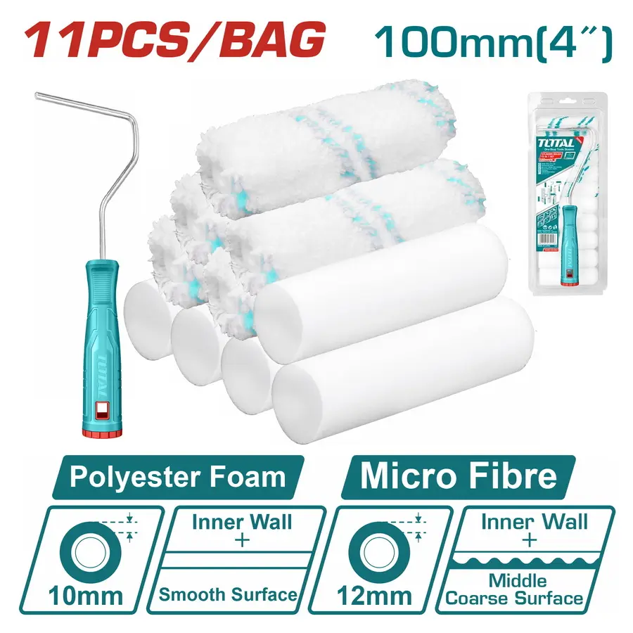 Rodillo pintar  100mmA c-repuestos THT81121001 XRD001000 TOTAL