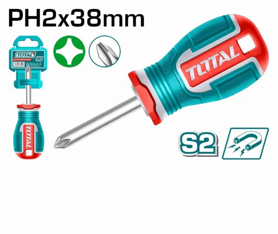 Destornillad Phillips M 6,0   38mmL  PH2 TSDPH2038 XDEI60381 TOTAL