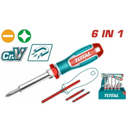 Destornillad puntas intercamb 6 en 1 THT2506076 XDKI00600 TOTAL