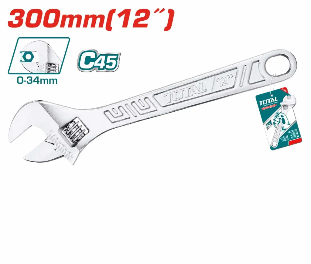 Llave ajustable francesa  300mmL THT1010123 XLA003000 TOTAL