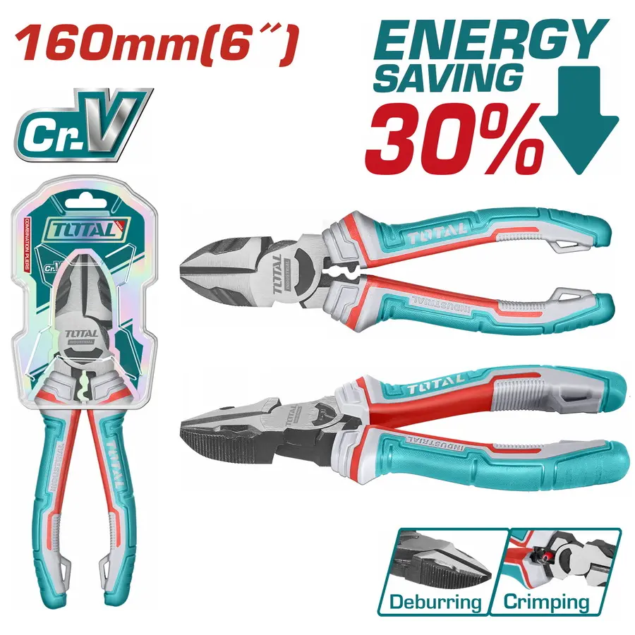 Alicate corte diagonal 160mmL (6") c-crimp INDUSTRIAL CrV THT230606S XPAI01600 TOTAL