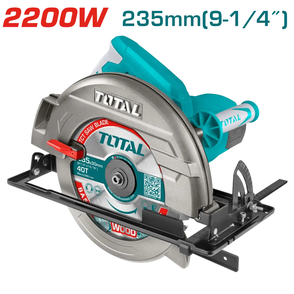 Sierra circular  9.1/4" 235mmD 2200W 3800rpm TS122235622-4 VSII2201M TOTAL