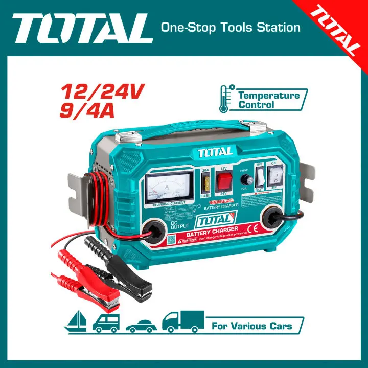 Cargador bateria auto camión 12-24Vcc TBC1601 WCA01224M TOTAL