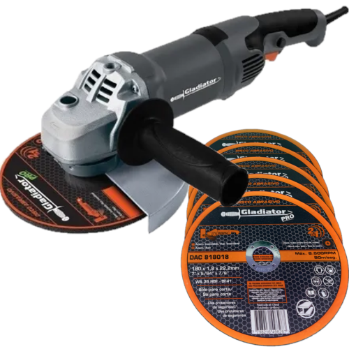 Amoladora angul D180 220V  1600W AA518/220PLUS GLADIATOR
