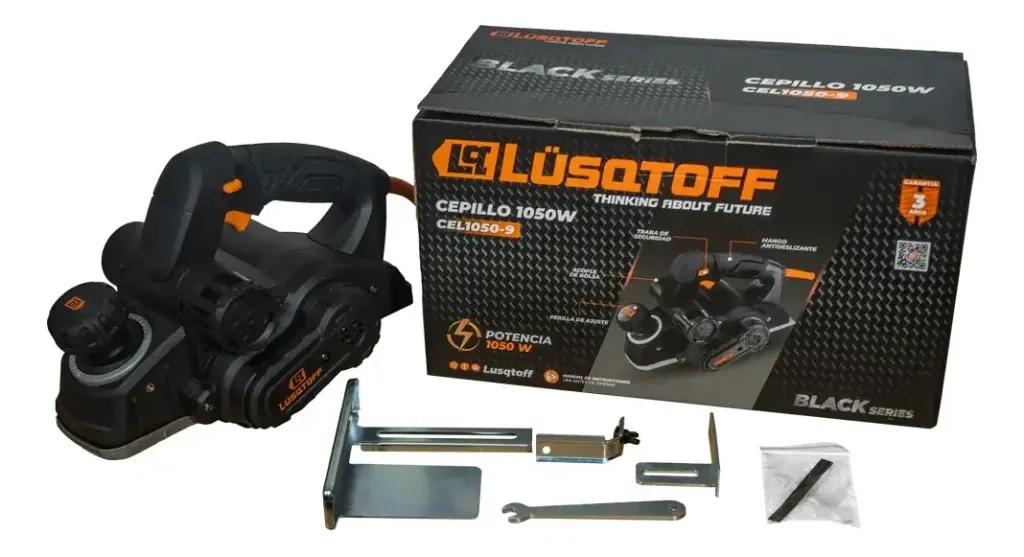 Cepillo carpintero 4mm 1050W profesional BLACK SERIES CEL1050-9 LUSQTOFF