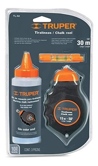 Marcador de tiza; Kit 30M chocla TRUPER 18574 TL-50 nº