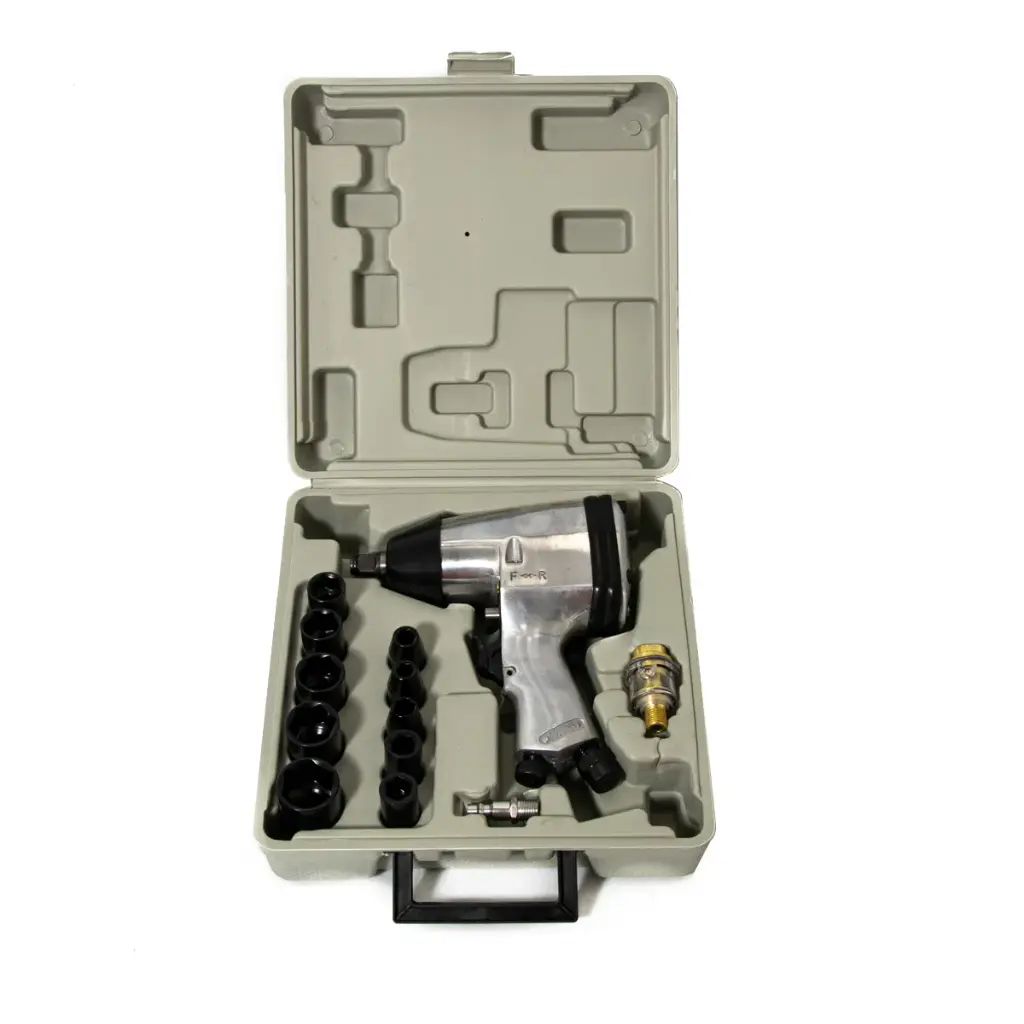 Llave de impacto neumática  1/2" 312nm + maletín kit 10 bocallaves lubricador LNIH1200 SALKOR