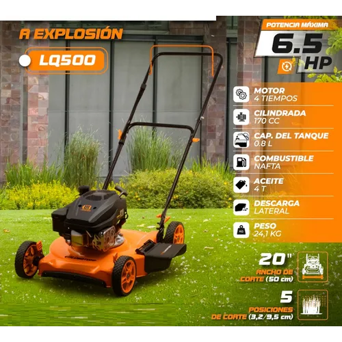 Cortacesped explosión 4T 6,5HP 500mm 5 pos LQ500 LUSQTOFF