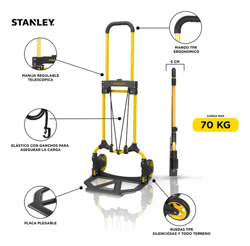 Carro plegable aluminio 70kG FT-580 SXWTD-FT580 STANLEY