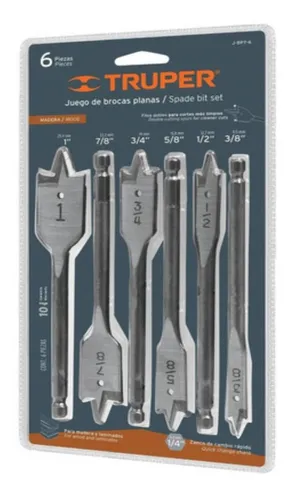 Juego de mechas pala 6 pcs TRUPER 11395 11395 n°