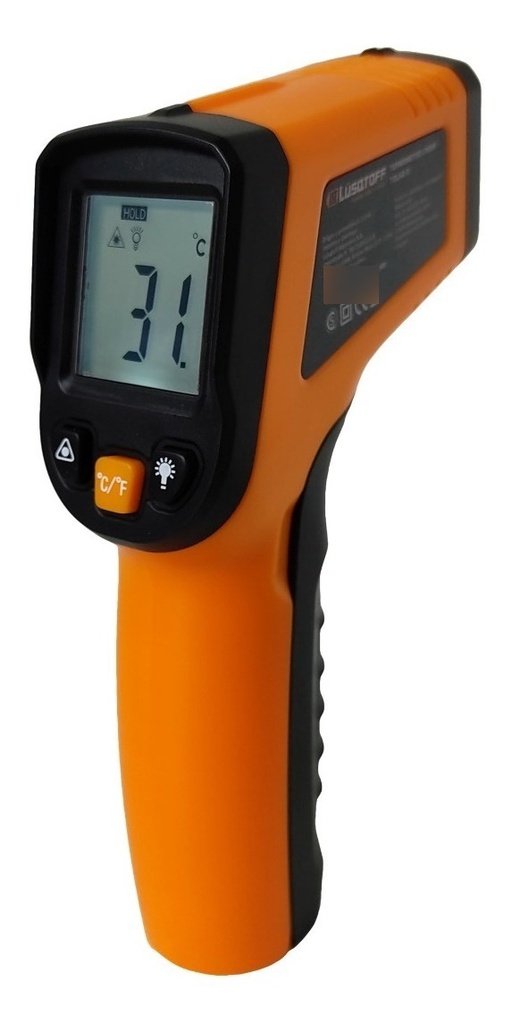 Medidor de temperatura pirómetro termómetro láser digital 50-600°C TDL50-8 LUSQTOFF