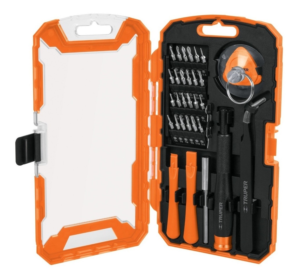 Destornilladores p-Varias juego  32p c-mango Reparación de Celulares 17762 juego-TEL-32 TRUPER