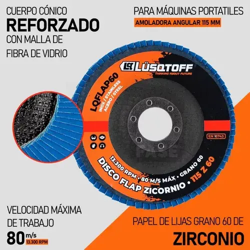 Disco flap OZ 115 Gr  40 LQDFLAP40 LUSQTOFF