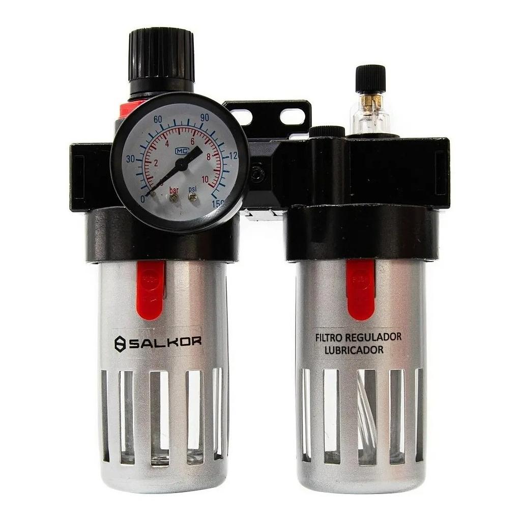 Filtro regulador lubricador 1/4" FRL 601.FRLP6000 SALKOR