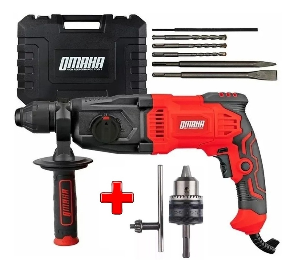 Combo Mandril SDS Plus + Rotomartillo   26mmD 1050W  2,8J SDS Plus OMAHA Rotomartillo RM-26PLUSK nº