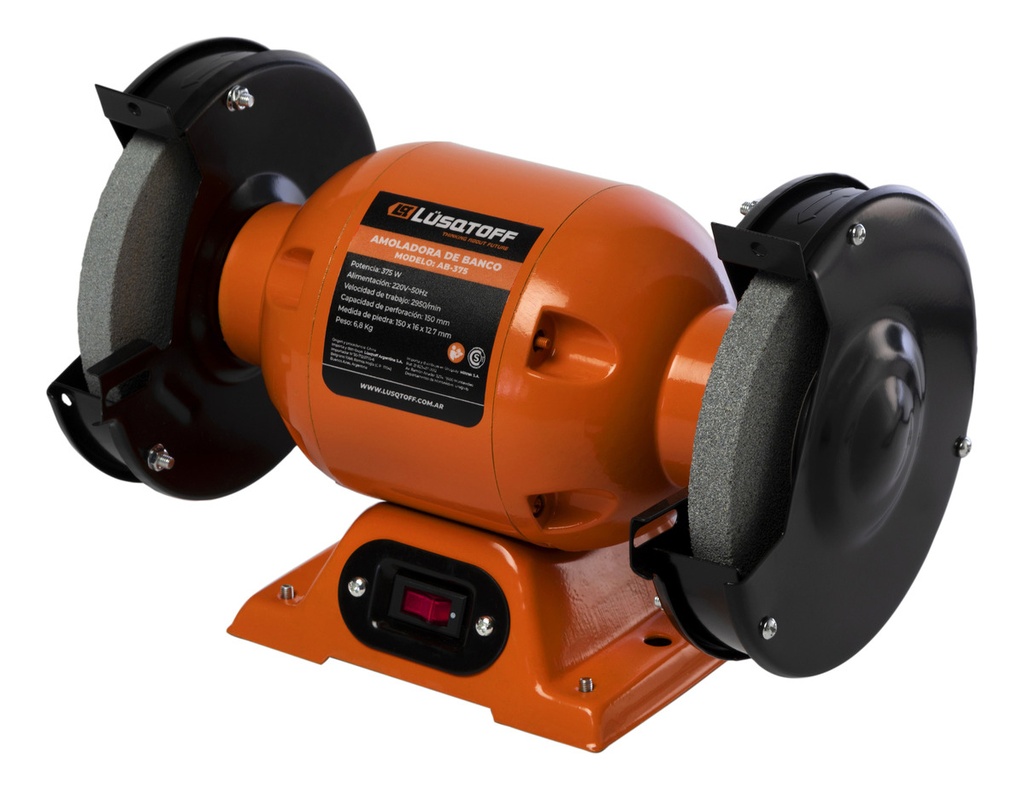 Amoladora de banco 0,50HP 150mm 2950rpm 375W AB-375 LUSQTOFF