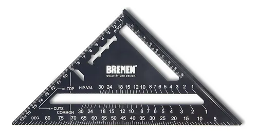 Escuadra Aluminio multiangulo triangular 45°-90° 180mm 7" 7647 BREMEN