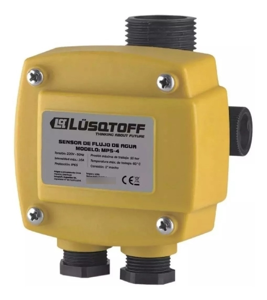 Sensor de flujo corte tensión p-bombas 10Bar 1" 220V MPS-4 LUSQTOFF