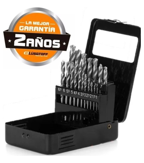 Juego mechas acero rápido HSS 19 piezas (1 A 10MM) JMHSS19PZ-9 LUSQTOFF