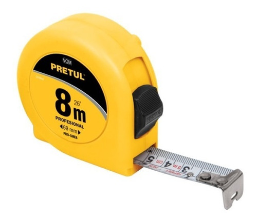 Metro en cinta   8M  ABS vs colores c-freno 21625 PRETUL By TRUPER