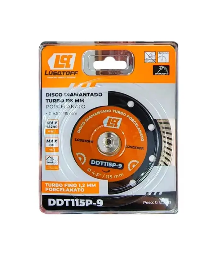 Disco diama D115  d22 turbo fino porcelanato DDT115P-9 LUSQTOFF