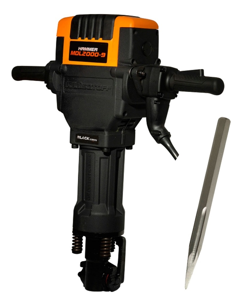 Martillo Demoledor rompe pavimento 2000W 62J BLACK SERIES MDL2000-9 LUSQTOFF