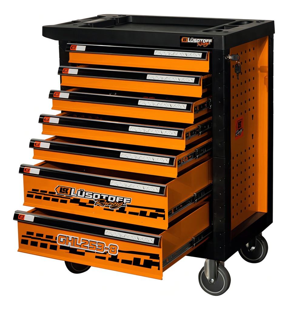 Carro Gabinete porta herramientas + 253 piezas GHL253-8 LUSQTOFF