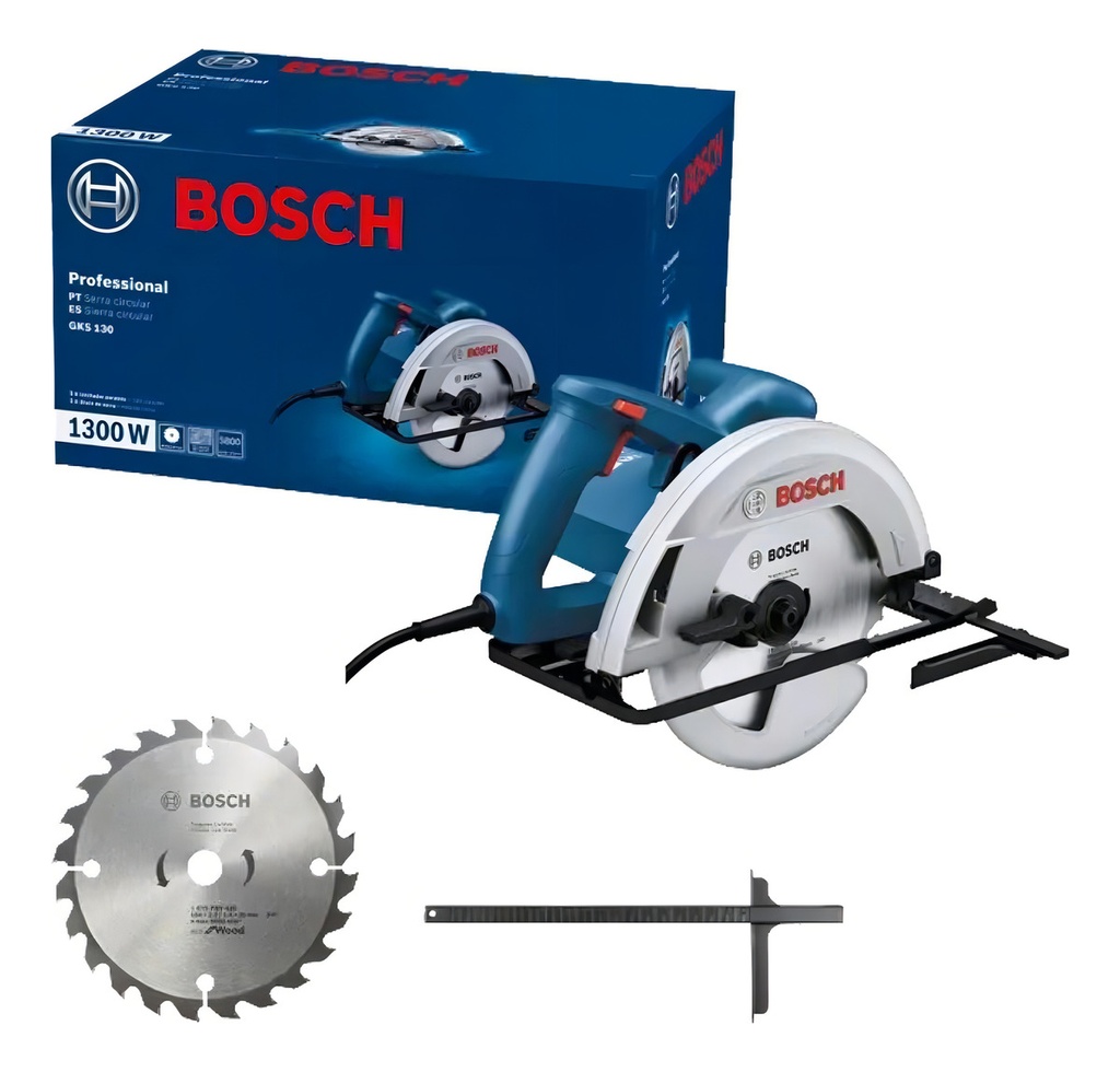 Sierra circular  184mmD 1300W  6000rpm GKS130 06016C30H0 BOSCH