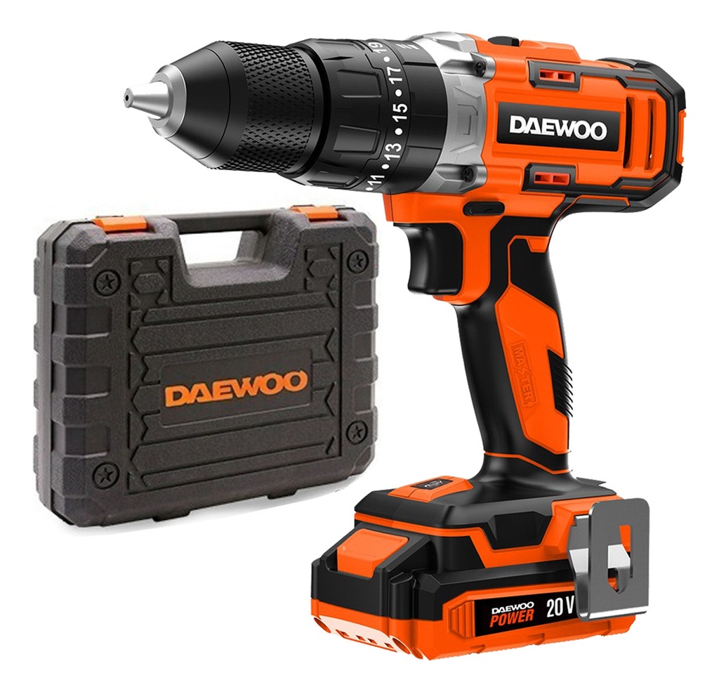 Taladro-ator Percutor a bater  13mmD  50NM 20V Li-Ion 1 bat 2.0A  DACD1120M DAEWOO