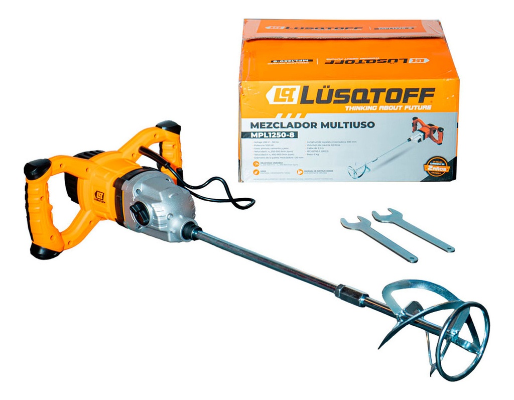 Mezclador de pintura yeso cemento 1250W profesional MPL1250-8 LUSQTOFF