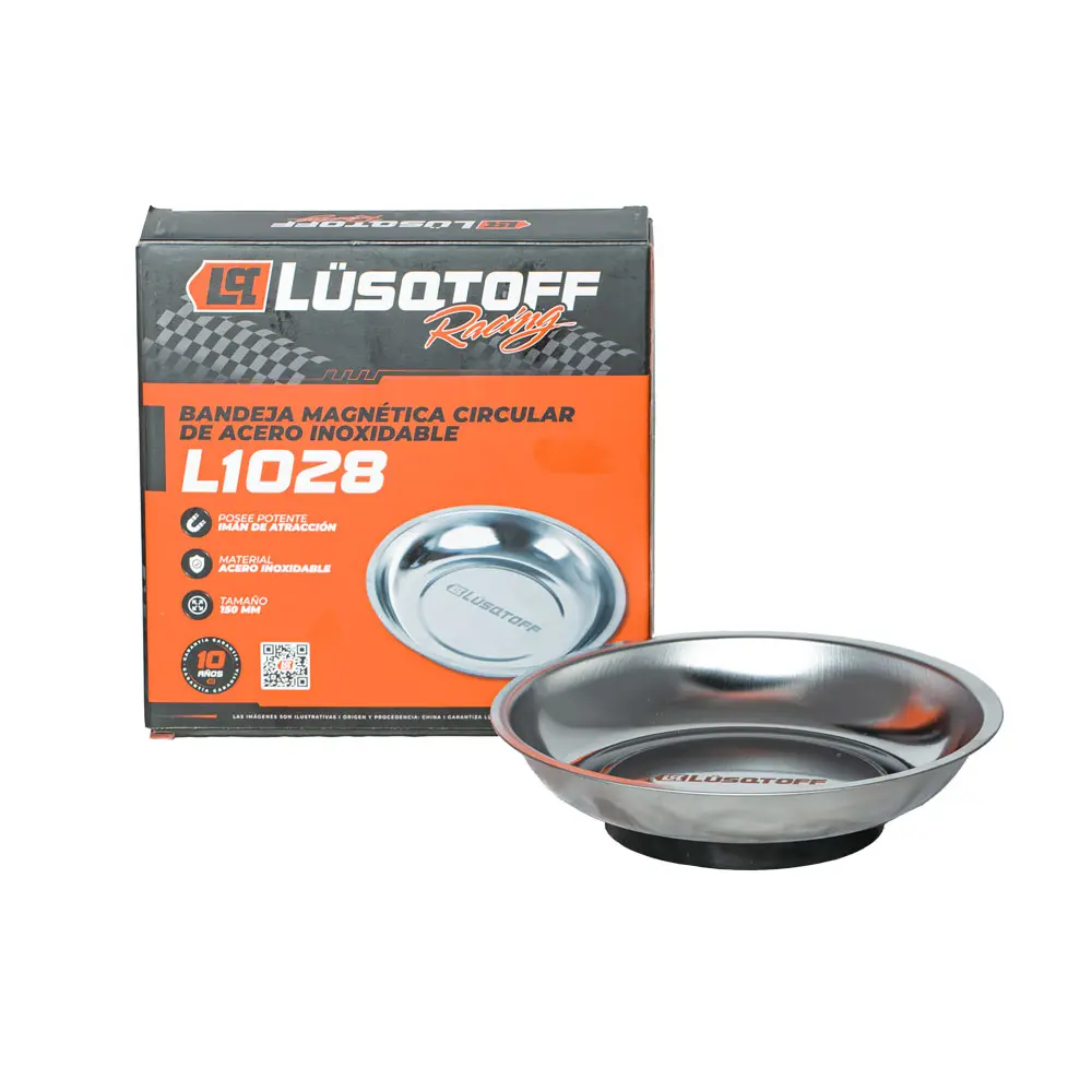 Bandeja imantada circular de acero inoxidable 150mm (6") L1028 LUSQTOFF