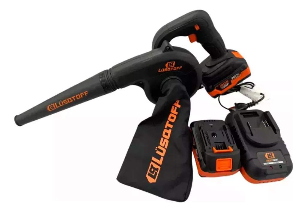 Sopladora aspiradora 18V + 2 Baterías 4.0A + Cargador Brushless Black SeriesSPL2.6-9BK LUSQTOFF