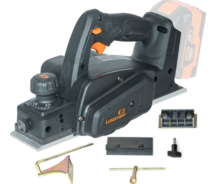 Cepillo Garlopa 18V Inalambrico 82mm Solo IRON VOLT BLACK SERIES CEL15000-9B LUSQTOFF