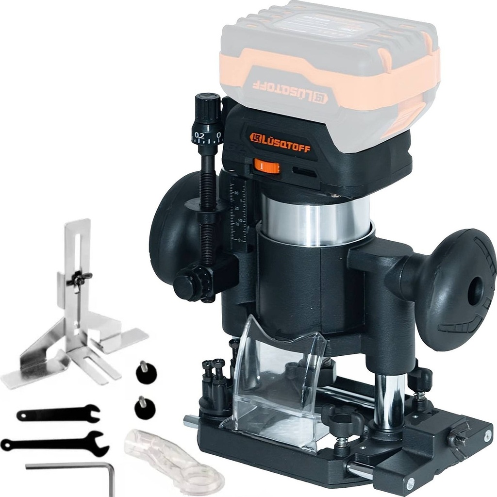 Fresadora de mano 18V 1/4" 6-8mm Solo IRON VOLT BLACK SERIES FRL3300-9B LUSQTOFF
