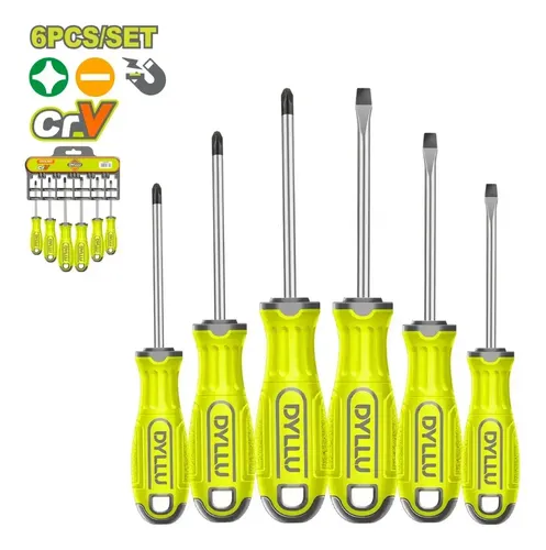Set de 6 Destornilladores Cr-V DYLLU DTSS1206 DMDS06D0C