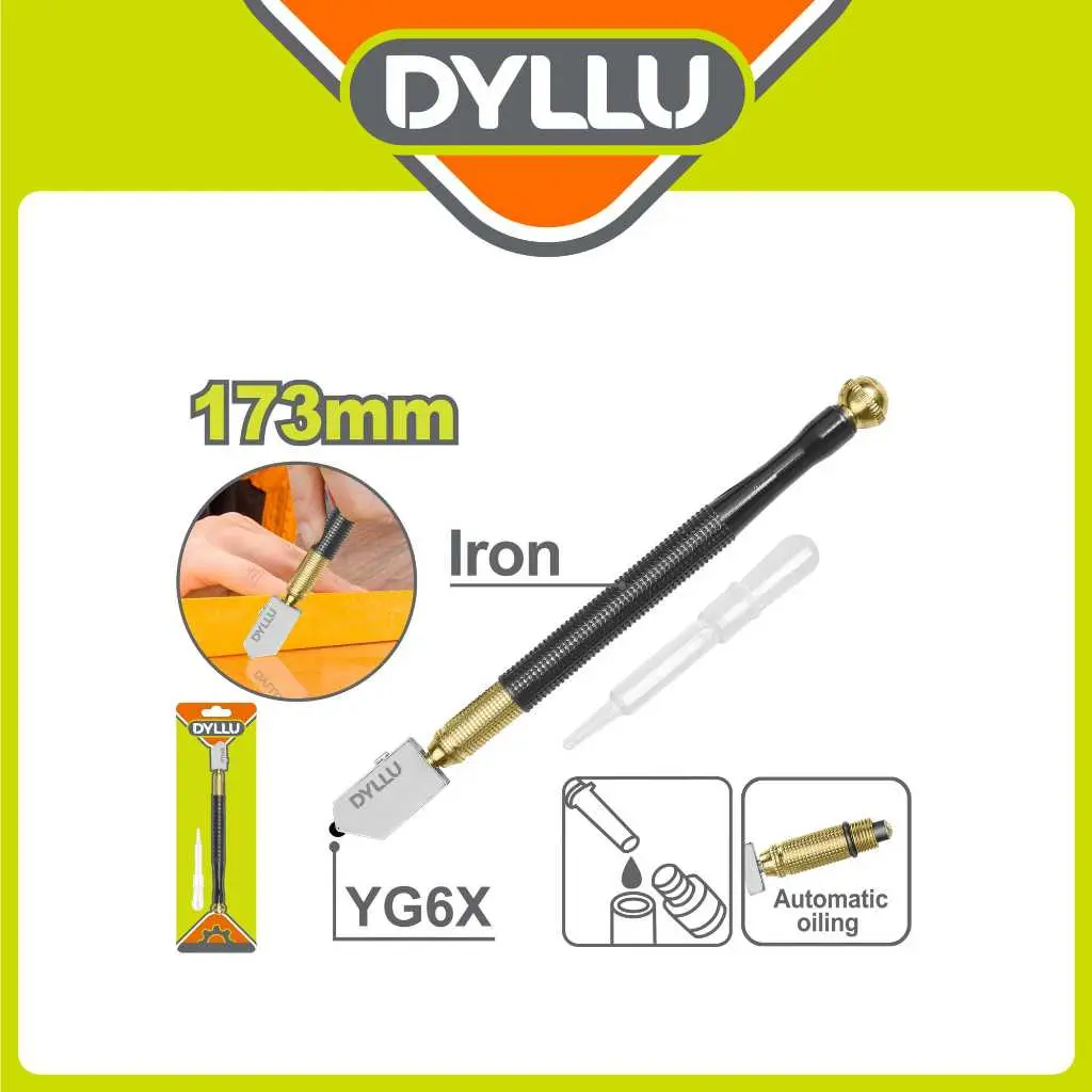 Corta vidrio de hierro 173mm lubricador automático DTGR2601 DMHCCV173 DYLLU