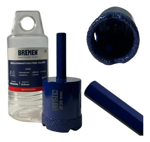 Broca Mecha copa 35mm p-taladro Diamantada 8254 BREMEN