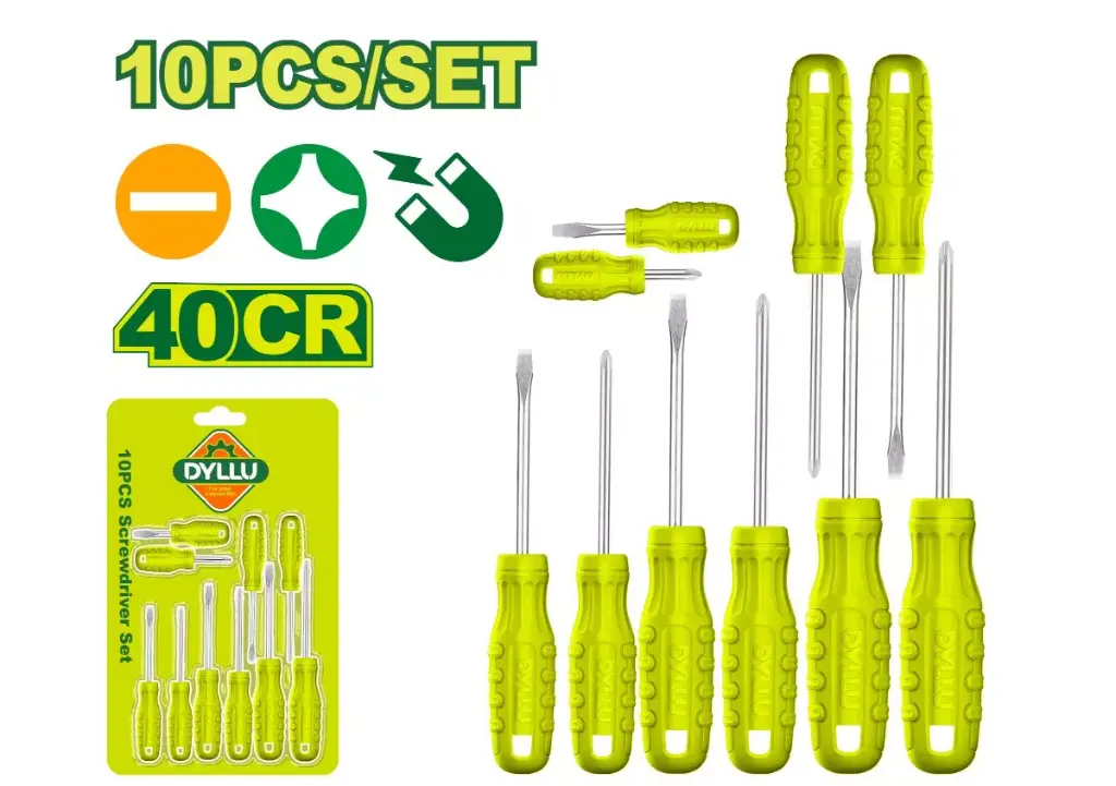 Set de 10 Destornilladores 40cr DTSS2410 DMDS10D04 DYLLU
