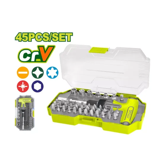 Set de Destornillador 45 Pcs Mango T Cr-V DTSS8B45 DMDS45DTC DYLLU