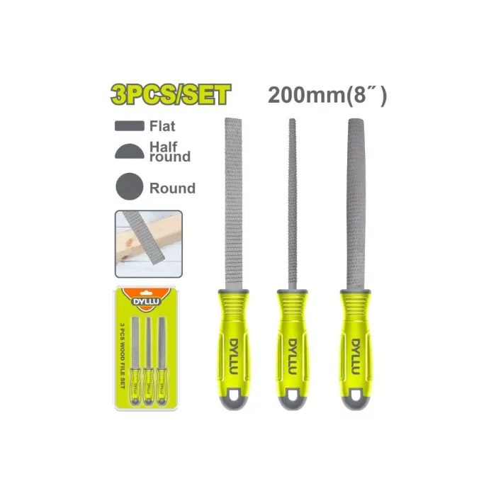 Set de 3 escofinas 200mm 8" DTSF1403 DMDBS3E00 DYLLU