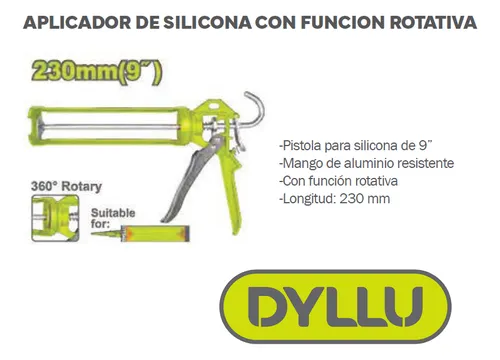 Aplicador de Silicona con Función Rotativa reforzada DTCG4109 DMPCAS0R0 DYLLU