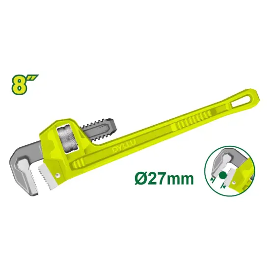 Llave ajustable inglesa "Stilson" 200mm (8") 27mm DTPW1108 DMLLLI200 DYLLU