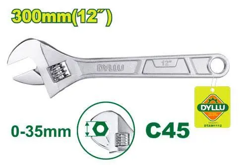 Llave ajustable francesa 300mm (12") DTAW1112 DMLLLA300 DYLLU