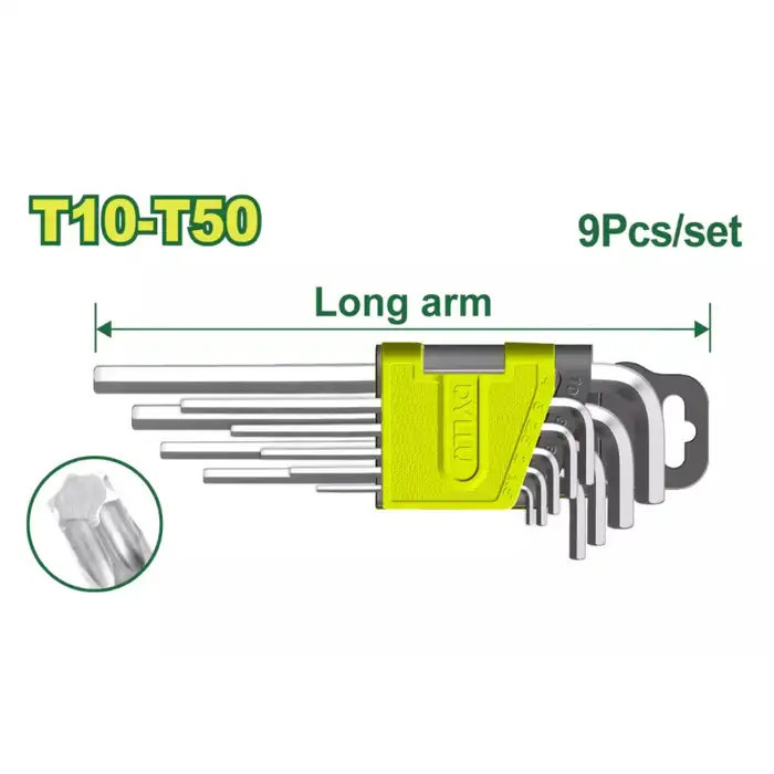 Set llaves torx T10 a T50 9 piezas largas DTHK3291 DMLLS09T0 DYLLU