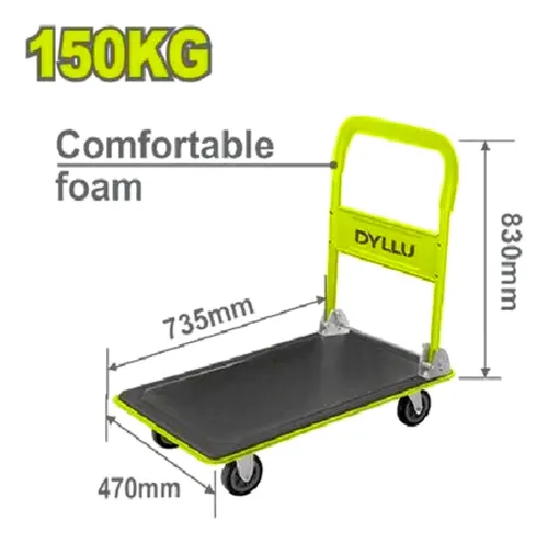 Carro plegable con base 150 Kg plataforma 4 ruedas DTWB1315 DMTAPB150 DYLLU