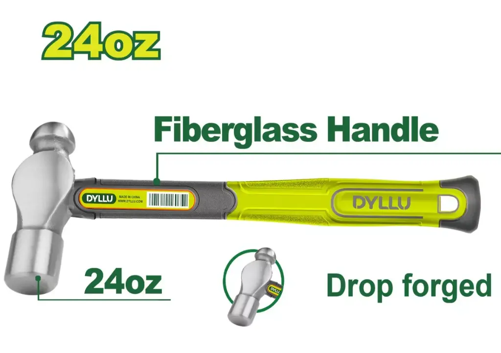 Martillo de bola 680gr 24oz mango fibra de vidrio DTHM5324 DMMMMB680 DYLLU