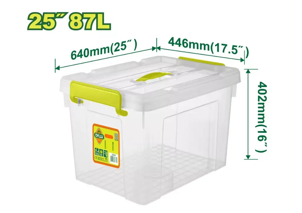 Contenedor Plastico Transparente 64x46x40cm 87L DTTB2390 DMBCPT087 DYLLU